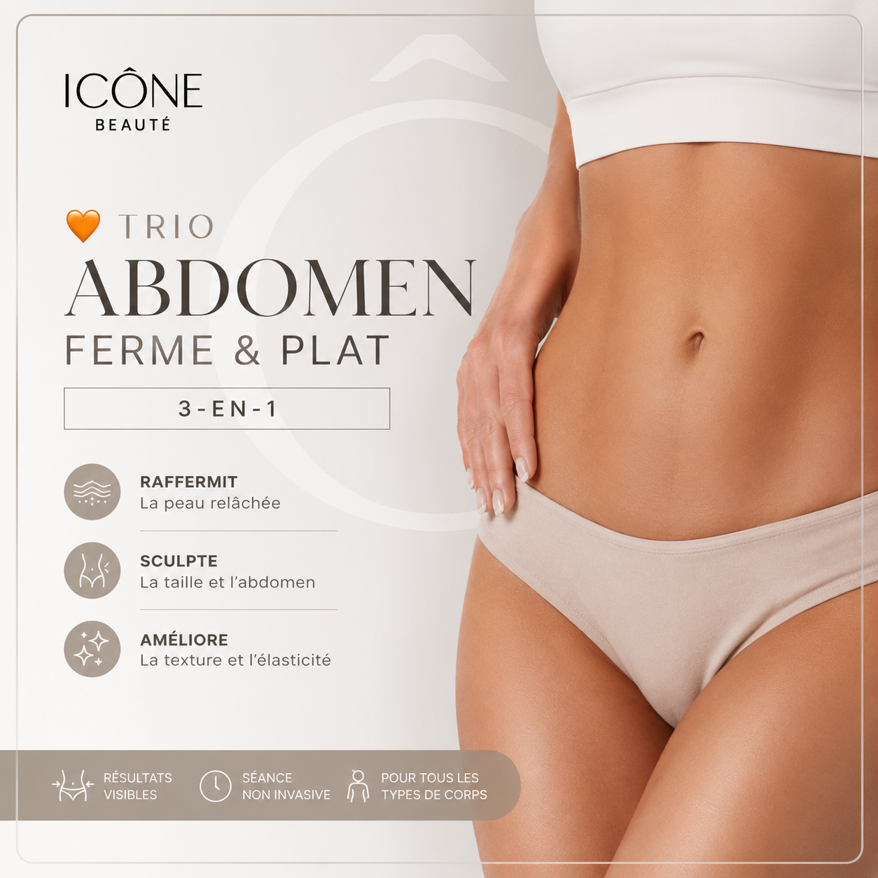 🧡 Trio Abdomen- Ferme & Plat   (3-en-1)