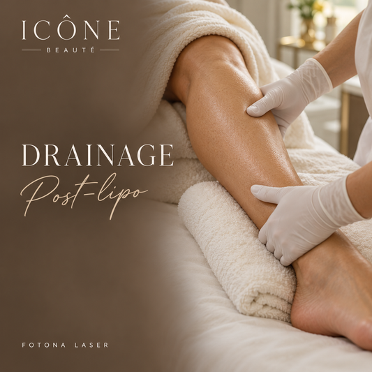 Visuel illustratif généré — Icône Beauté, DRAINAGE : Post-lipo.
