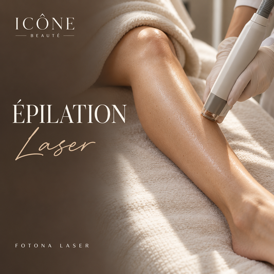 Visuel illustratif généré — Icône Beauté, ÉPILATION : Laser.