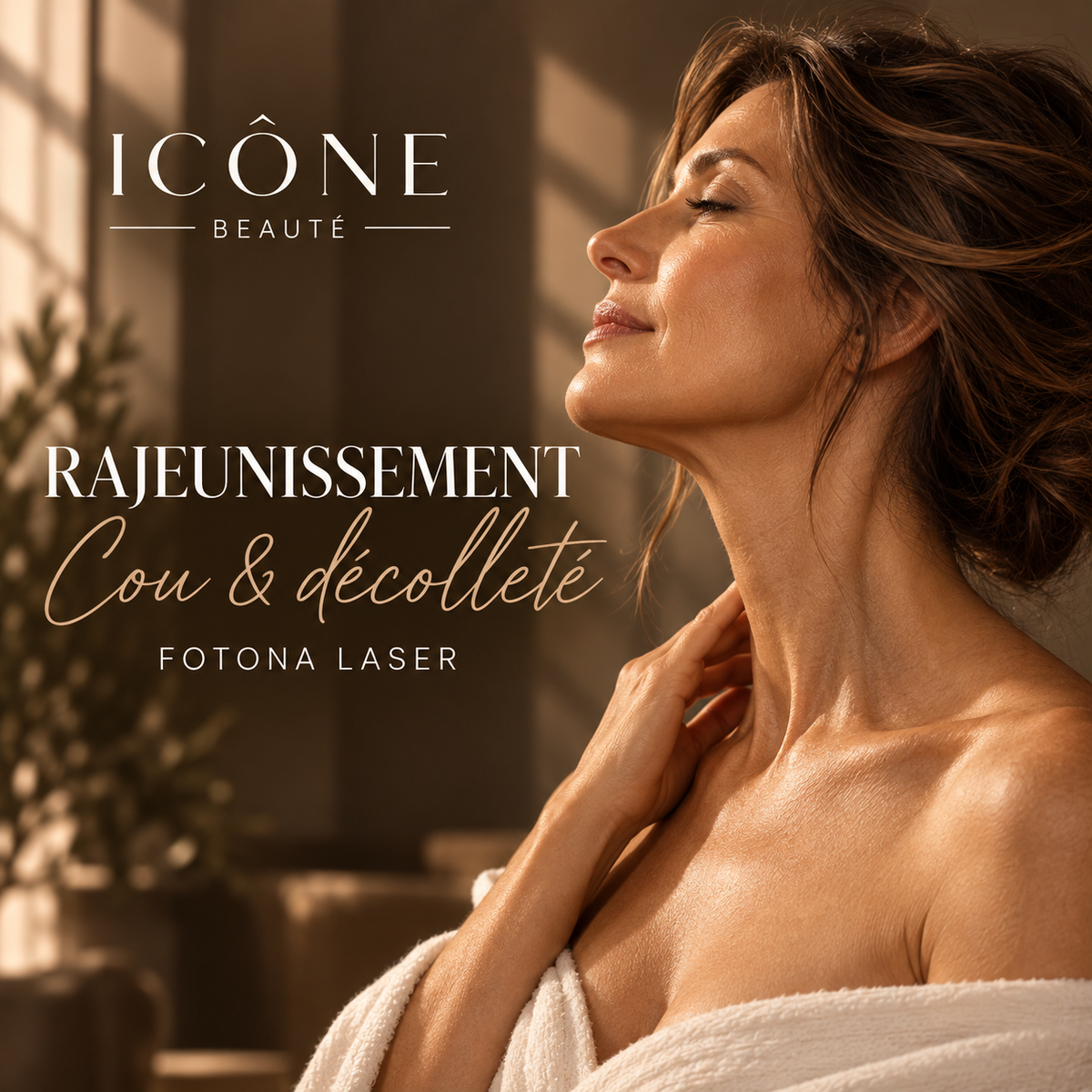 Visuel illustratif Icône Beauté — RAJEUNISSEMENT : Cou & décolleté.